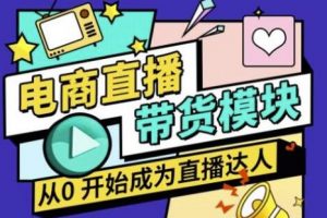 大鵬·電商直播帶貨課，系統(tǒng)學(xué)習(xí)直播帶貨各環(huán)節(jié)技巧和套路