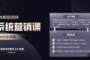 休斯短視頻系統(tǒng)運營大課，你掌握核心的運營思維 價值7800元