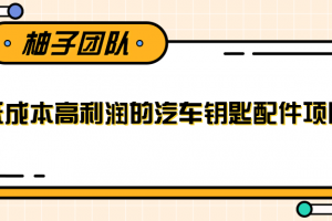 線下暴利賺錢生意，低成本高利潤的汽車鑰匙配件項目