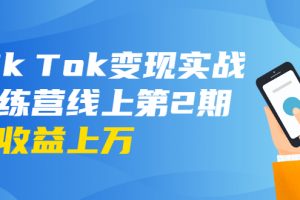 龜課·Tik Tok變現(xiàn)實戰(zhàn)訓(xùn)練營線上第2期：日入上百+美刀 月收益上萬不成問題