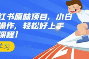 抖音小紅書原味項目，小白都可以操作，輕松好上手【視頻課程】