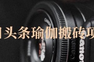 獵人社區·今日頭條瑜伽搬磚項目，單號一天幾十收入，可以批量操作！