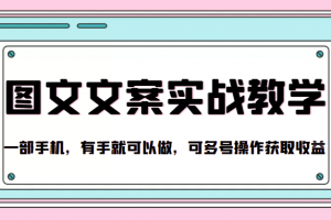 抖音圖文文案實戰教學，一部手機，有手就可以做，可多號操作獲取收益