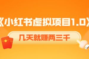 《小紅書虛擬項目1.0》賬號注冊+養號+視頻制作+引流+變現，幾天就賺兩三千