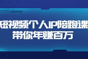 短視頻個人IP：年賺百萬陪跑課（123節視頻課）價值6980元