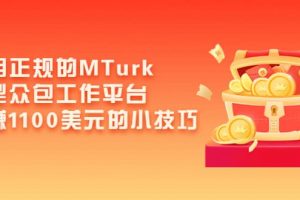 利用正規(guī)的MTurk微型眾包工作平臺，月賺1100美元的小技巧
