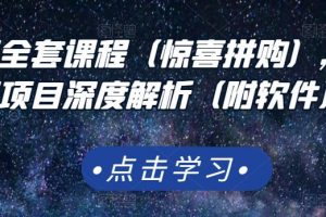 京東擼貨全套課程（驚喜拼購），京東擼貨項目深度解析（附軟件）