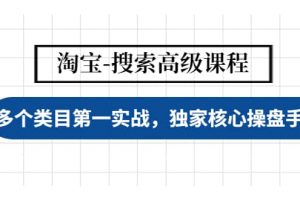 淘寶-搜索高級課程：多個類目第一實戰，獨家核心操盤手法