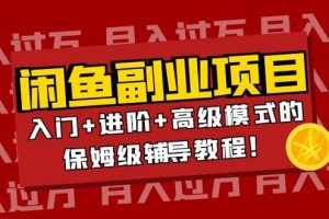 月入過萬閑魚副業項目：入門 進階 高級模式的保姆級輔導教程