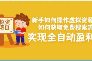 新手如何操作虛擬資源項目：如何獲取免費搜索流量，實現全自動盈利！