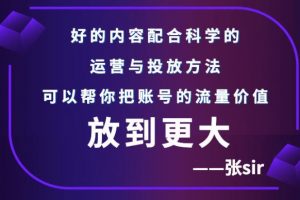 張sir賬號流量增長課，告別海王流量，讓你的流量更精準