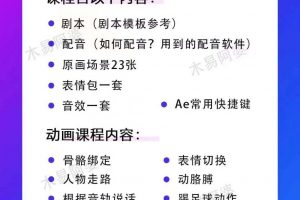 木易阿婆沙雕動畫教學(xué)視頻課程，沙雕動畫天花板，輕松漲粉，變現(xiàn)多樣
