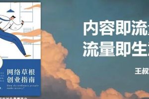 王叔·21天文案引流訓練營，引流方法是共通的，適用于各行各業