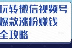 玩轉(zhuǎn)微信視頻號爆款漲粉賺錢全攻略，讓你快速抓住流量風(fēng)口，收獲紅利財富