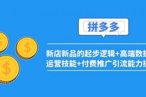 2022拼多多：新店新品的起步邏輯 高端數(shù)據(jù)化運(yùn)營(yíng)技能 付費(fèi)推廣引流能力提升
