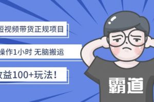 京東短視頻帶貨正規項目：每天操作1小時無腦搬運日收益100 玩法！