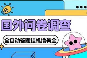 外面收費1998的國外問卷掛機答題項目 號稱單窗口一天10美金(永久腳本 教程)