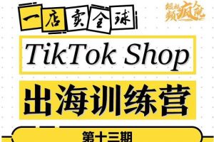 TikTokShop出海訓(xùn)練營(yíng)（第十三期），打開(kāi)全球流量新思維，出海搶占全球新流量，一店賣(mài)全球