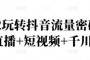 2022玩轉抖音流量密碼，(直播 短視頻 千川)