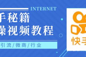 快手上熱門秘籍視頻教程，0基礎學會掌握快手短視頻上熱門規律