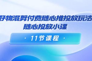 好物混剪付費隨心推投放玩法，隨心投放小課（11節課程）
