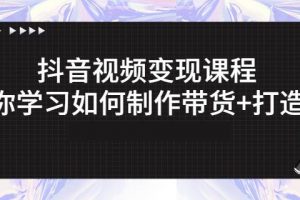 抖音短視頻變現課程：帶你學習如何制作帶貨 打造IP【41節】