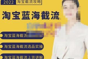 2022淘寶藍海截流攻略，淘寶藍海截流選品上貨實操講解