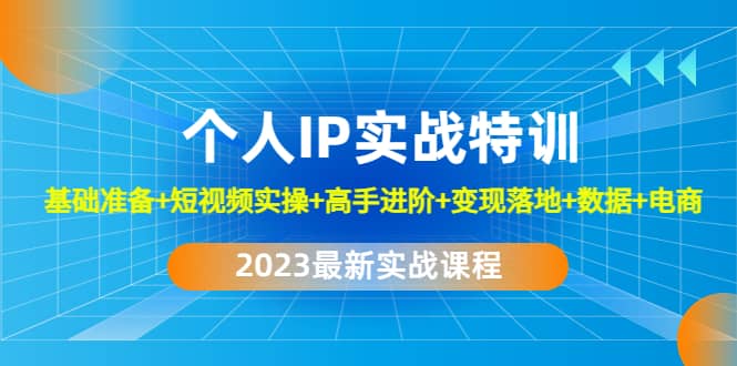 2023個人IP實戰特訓：基礎準備 短視頻實操 高手進階 變現落地 數據 電商插圖