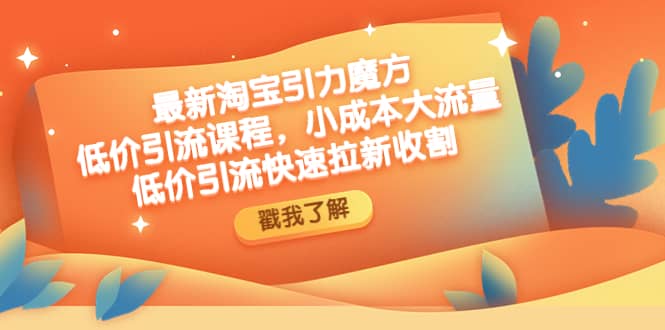最新淘寶引力魔方低價(jià)引流實(shí)操：小成本大流量插圖