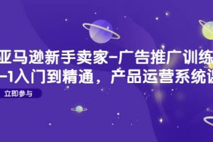 亞馬遜新手賣家-廣告推廣訓練營：0-1入門到精通，產品運營系統課