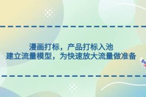 漫畫打標，產品打標入池，建立流量模型，為快速放大流量做準備