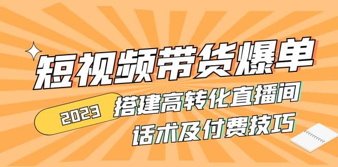 2023短視頻帶貨爆單 搭建高轉(zhuǎn)化直播間 話術(shù)及付費(fèi)技巧(無水印)插圖