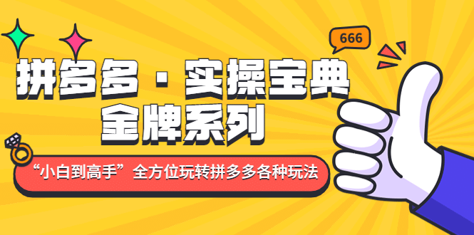 拼多多·實操寶典：金牌系列“小白到高手”帶你全方位玩轉拼多多各種玩法插圖