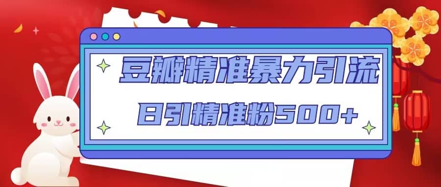 豆瓣精準暴力引流，日引精準粉500 【12視頻課】插圖