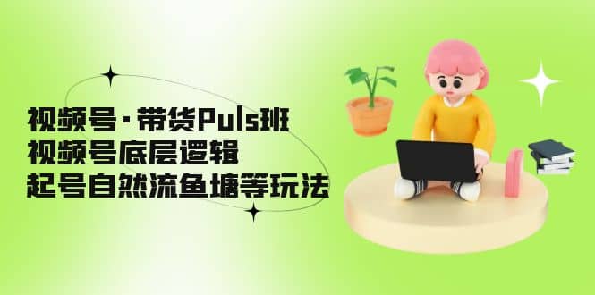 視頻號·帶貨Puls班，視頻號底層邏輯，起號自然流魚塘等玩法插圖