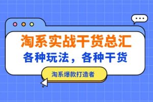 淘系實戰干貨總匯：各種玩法，各種干貨，淘系爆款打造者