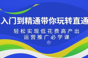 從入門到精通帶你玩轉直通車：輕松實現低花費高產出，35節運營推廣必學課