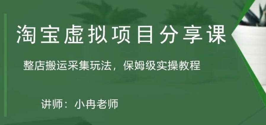 淘寶虛擬整店搬運采集玩法分享課：整店搬運采集玩法，保姆級實操教程插圖