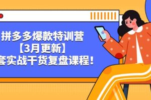 拼多多爆款特訓營【3月更新】，全套實戰干貨復盤課程