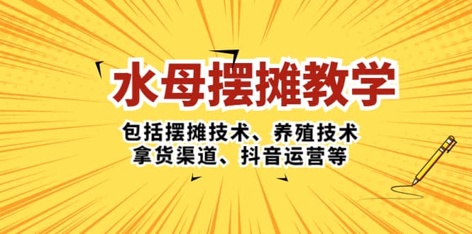水母·擺攤教學，包括擺攤技術、養殖技術、拿貨渠道、抖音運營等插圖
