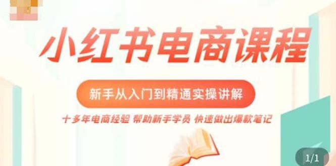 小紅書電商新手入門到精通實操課，從入門到精通做爆款筆記，開店運營插圖