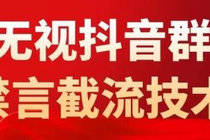 抖音粉絲群無視禁言截流技術，抖音黑科技，直接引流，0封號（教程 軟件）
