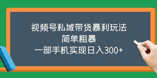 視頻號私域帶貨暴利玩法，簡單粗暴插圖