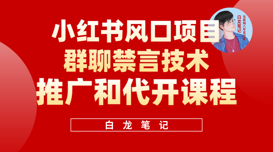 小紅書風口項目日入300 ，小紅書群聊禁言技術代開項目，適合新手操作插圖