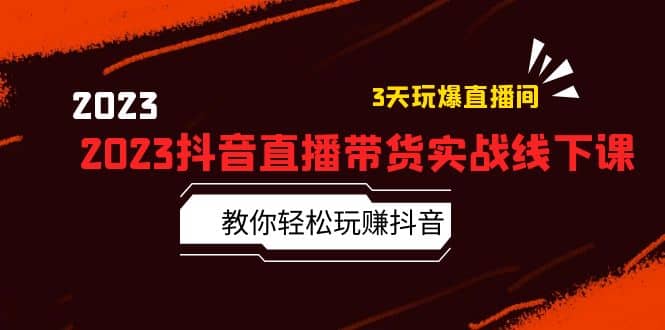 2023抖音直播帶貨實戰線下課：教你輕松玩賺抖音，3天玩爆·直播間插圖