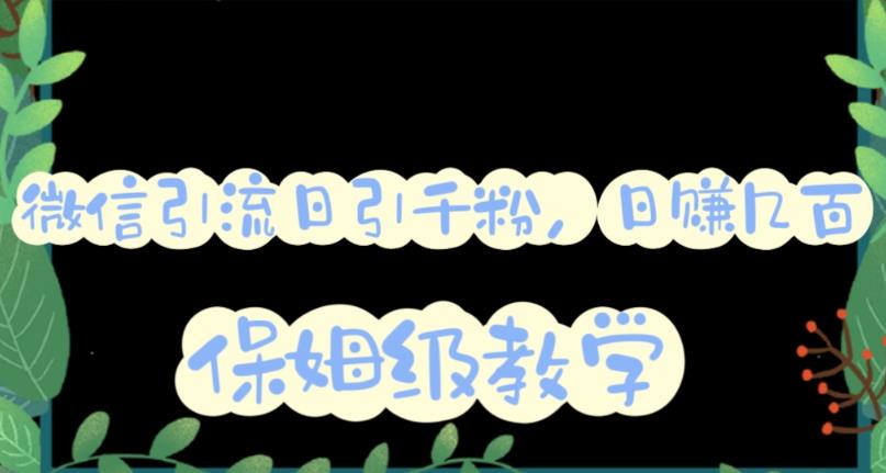 微信互推圈半自動(dòng)引流方案，矩陣操作日引千人思路【詳細(xì)視頻教程】插圖