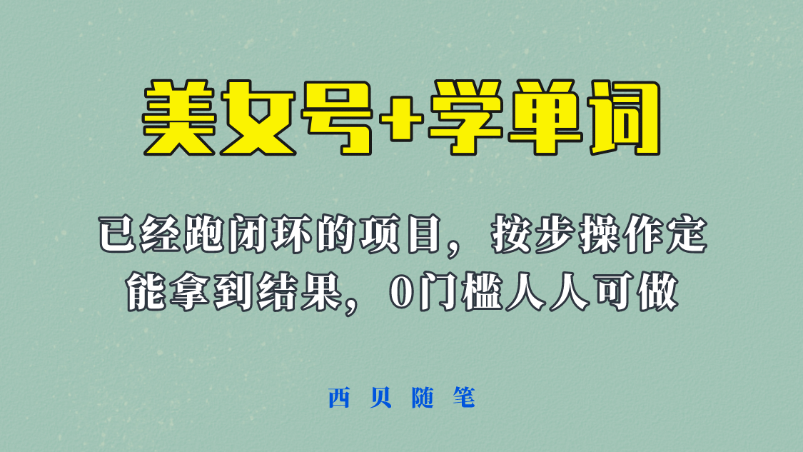 《美女號 學單詞》玩法，信息差而已 課程拆開揉碎了和大家去講 (教程 素材)插圖