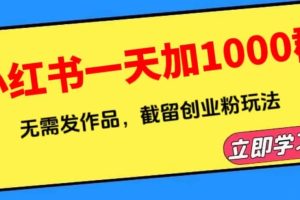 小紅書一天加1000群，無需發作品，截留創業粉玩法 （附軟件）