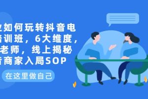 企業(yè)如何玩轉(zhuǎn)抖音電商培訓(xùn)班，6大維度，6位老師，線上揭秘抖音商家入局SOP