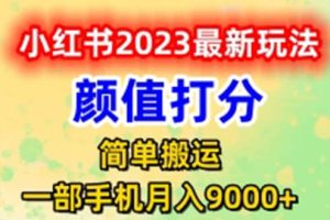 最新小紅書顏值打分玩法，日入300 閉環(huán)玩法